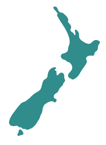 NZ Map Aqua - 366 x 500px